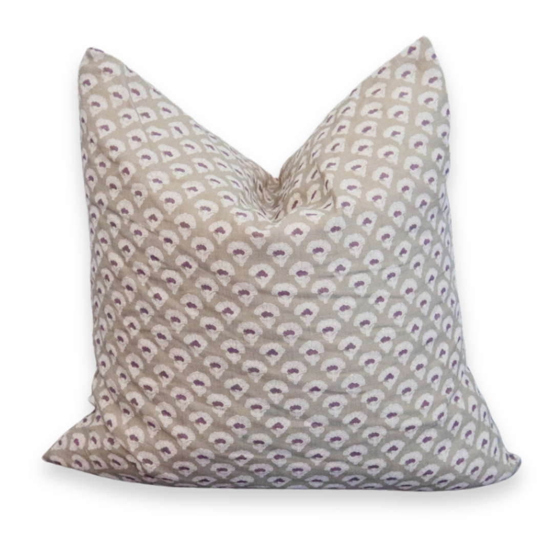 Signature Linen Olive Prairie Bud Pillow Cover