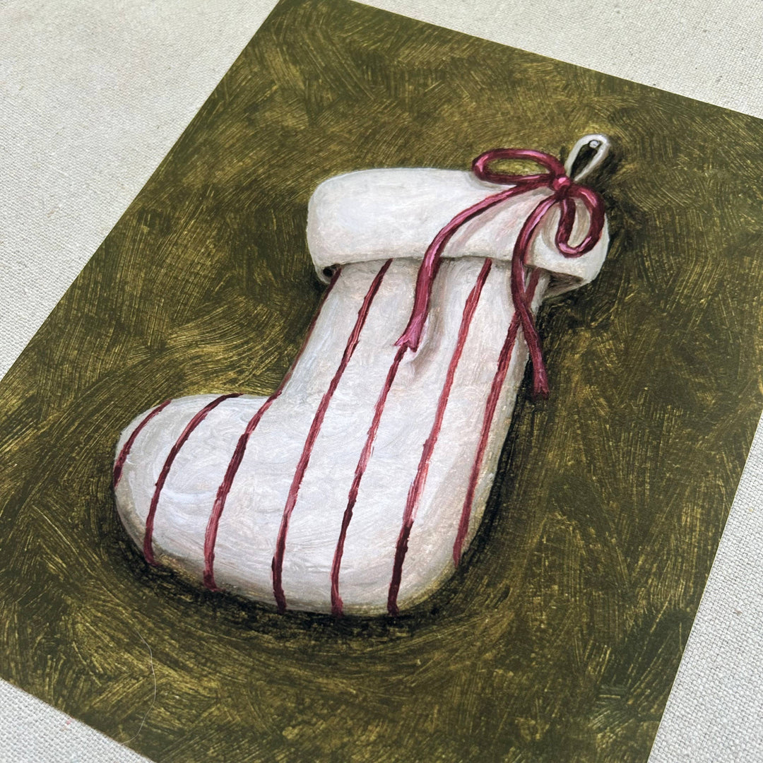 "Pinstriped Stocking" Framed Fine Art Print
