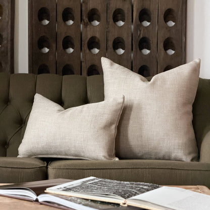 Lancaster | Natural oatmeal weave pillow cover- Multiple Sizes