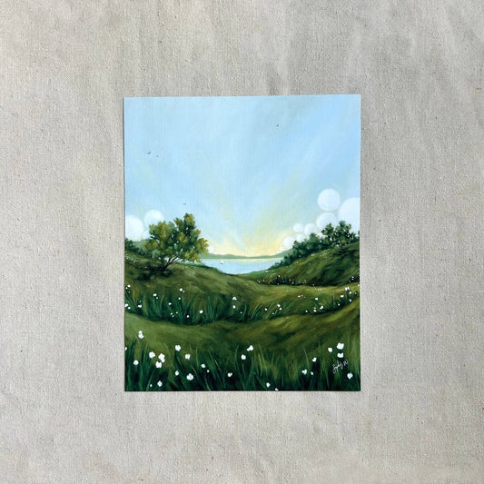 "When the Flowers Faced East" Fine Art Print framed