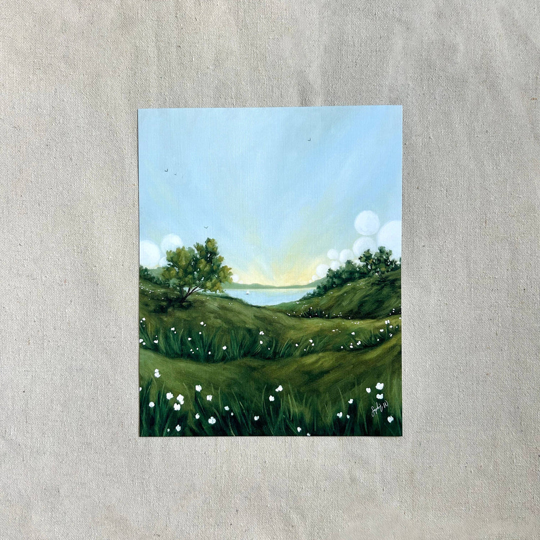 "When the Flowers Faced East" Fine Art Print framed