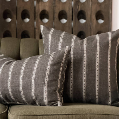Charlie | Brown stripe woven pillow cover