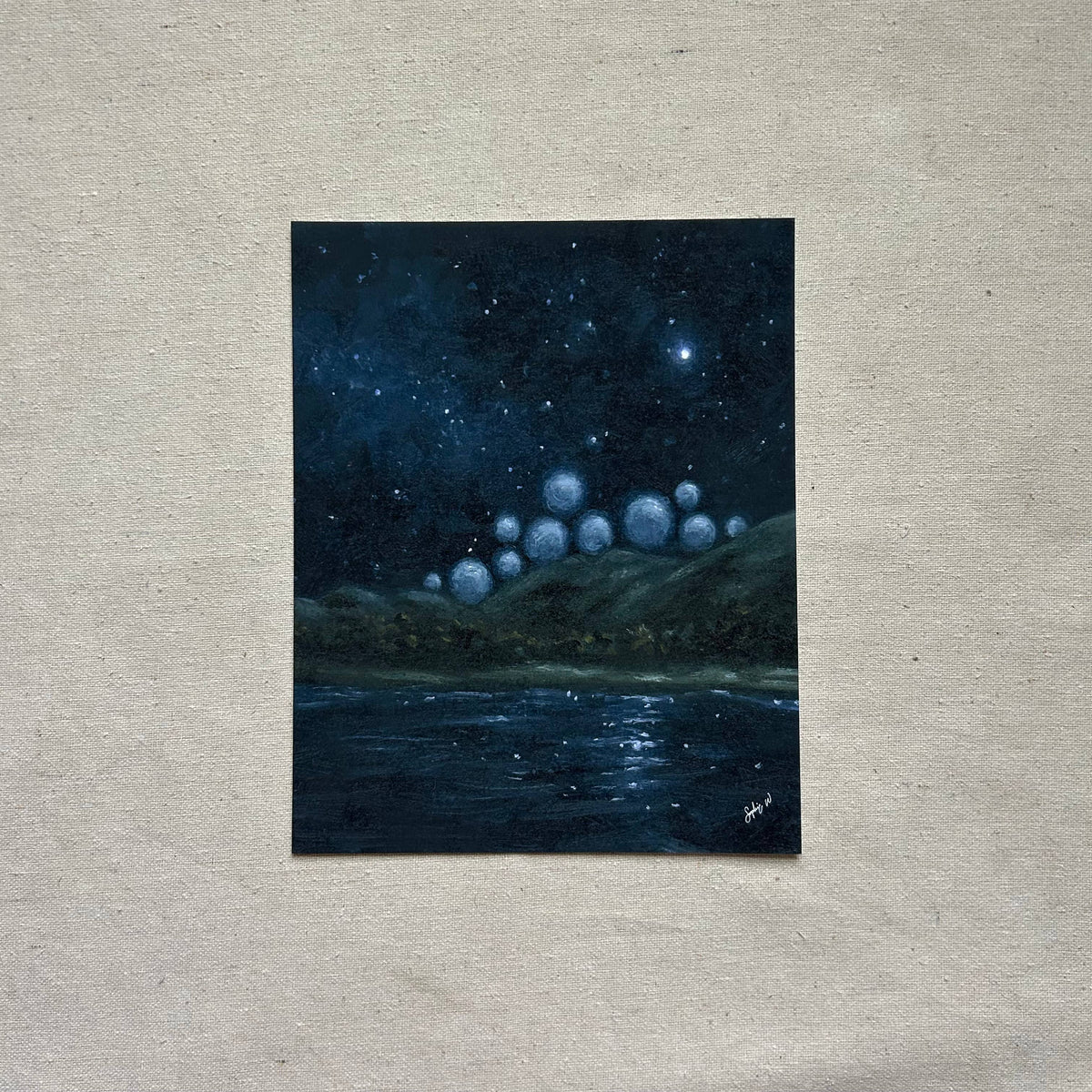 "A Sea of Moonlight" Fine Art Print  (framed)