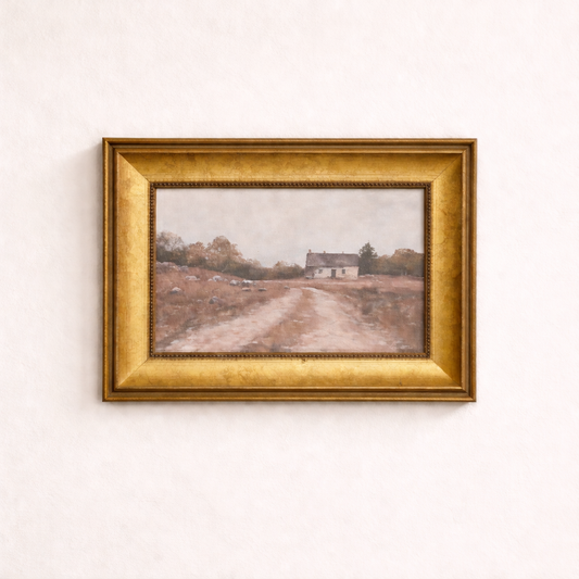 Vintage Farm House | Antique Inspired Brass Framed Art