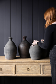 Atelier Vintage Found Black Greys Vase