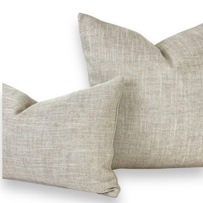 Lancaster | Natural oatmeal weave pillow cover- Multiple Sizes