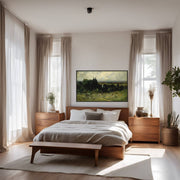 Hidden Pond in the Highlands stretched canvas print unframed