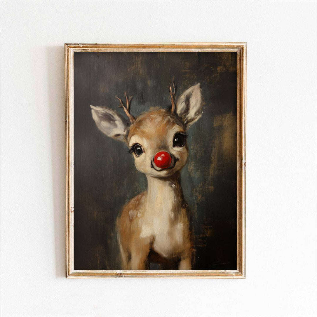 Rudolph Portrait Art Print (framed)